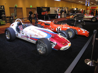 Some of A.J. Foyt's Indy Cars. Several of A.J. Foyt's Indy Cars on display at the PRI Show.